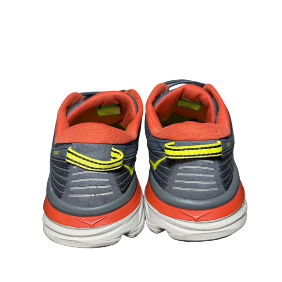Men’s Hoka Bondi 7 Gray and Orange Athletic Shoes size 10.5 main image 6